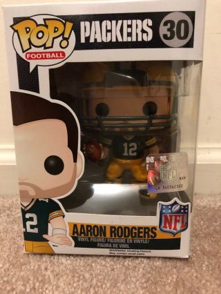 Funko Pop 2015 Rare Vaulted - Nfl - Green Bay Packers - Aaron Rodgers 30