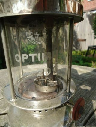 Vintage Very Rare Optimus no.  100 Kerosene pressure lantern in. 9