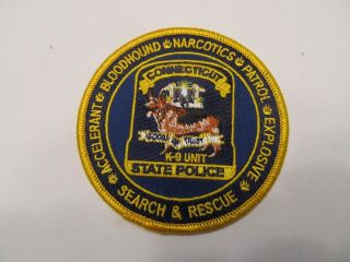 Connecticut State Police K - 9 Unit Patch