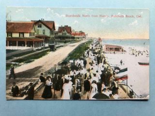 Rehoboth Beach De - 1910 - Boardwalk North From Horn 