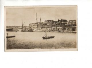 Ships At Curacao Lesser Antilles West Indies Rp Postcard