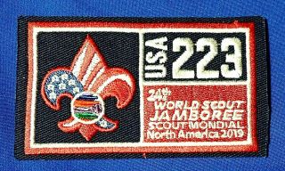 24th 2019 World Scout Jamboree Official Wsj Usa Unit 223 Contingent Badge Patch