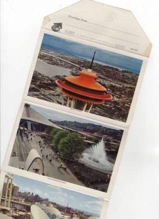 Seattle World ' s Fair - Century 21 - Postcard - Mailer - Souvenir 2