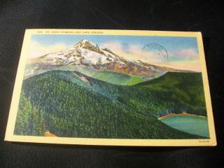 Vintage Postcard - Mt.  Hood Showing Lost Lake,  Oregon - 1939