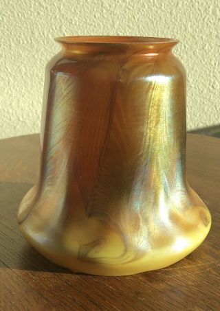 Early Large Tiffany Studios Favrile Art Glass Lamp Shade NR 2