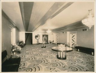 Norris Theatre Norristown,  Pa 1930 Photo Art Deco Mezzanine Lounge