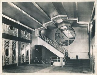 Norris Theatre Norristown,  Pa 1930 Photo Art Deco Lobby W.  H.  Lee