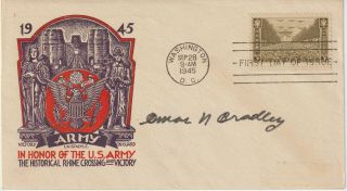 Omar N Bradley,  General Of The Army,  Signed First Day Letter