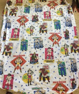 Wwe Wwf Wrestling Vintage Bedding Full Size Set Fitted Sheet Cover Cases Flannel