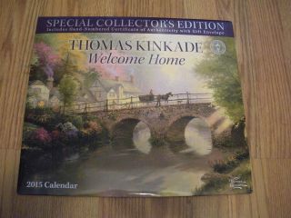 2015 Thomas Kinkade Wall Calendar W/ Envelope & - Welcome Home