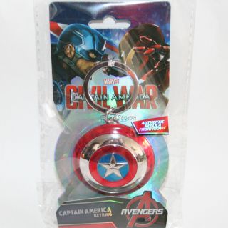 Marvel Avengers Captain America Civil War Shield Metal Key Ring Chain Keychain