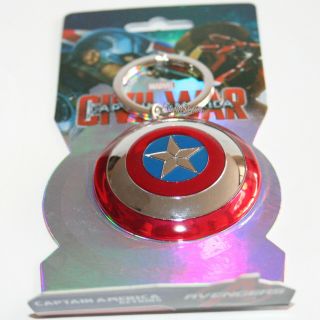 Marvel Avengers Captain America Civil War Shield Metal Key Ring Chain Keychain 2