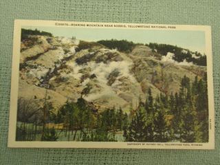 Vintage Postcard Roaring Mountain Near Norris Yellowstone National Park,  Wyoming