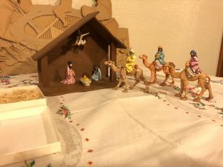 Degrazia " La Navidad " Nativity And Three Kings On Camels