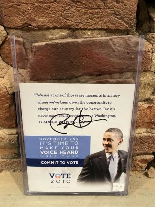 President Barack Obama Signed Autographed 2010 Democratic Campaign Brochure 1/1