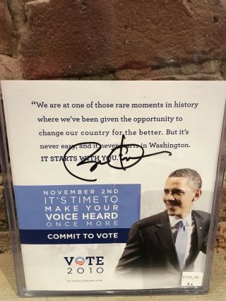 President Barack Obama Signed Autographed 2010 Democratic Campaign Brochure 1/1 2