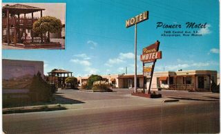 Albuquerque Pioneer Motel 7600 Central 1960 Nm