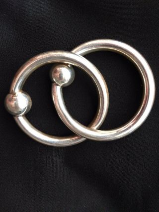 Vintage Tiffany & Co.  Sterling Silver Double Baby Rattle