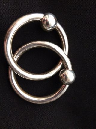 VINTAGE TIFFANY & CO.  STERLING SILVER DOUBLE BABY RATTLE 3
