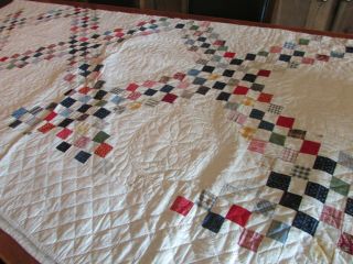Vintage Cotton Patchwork Quilt Top 88 X 74 Pastels Colorful