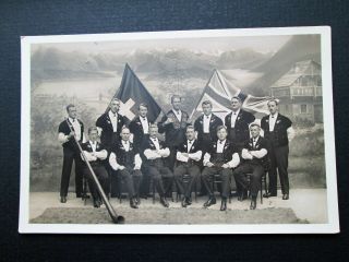 Jodlerclub Edelweiss,  Luzern,  Yodelling Choir - Rppc Names Written On Back 1930s