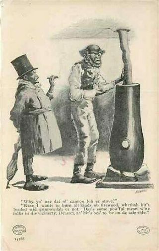Black Americana,  Black Men At Stove,  Smoking,  Detroit Publishing 14166