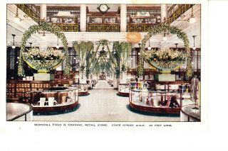 Chicago,  Il Marshall Field Department Store Interior @1915