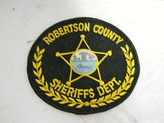 Vintage Robertson County Tennessee Sheriffs Dept.  Arm Shirt Jacket Patch