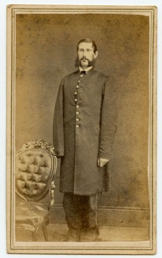 Civil War Cdv Of Amputee In 115th York Infantry Charles Kline Ink Idd