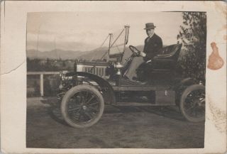 (n189) Vintage Postcard,  Rppc,  Automobile And Driver