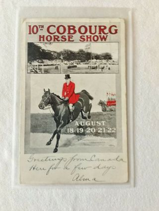 Cobourg Ontario Postcard The Cobourg Horse Show 1907 - 1914