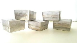 Scrap Pewter 13.  5 Lbs Smashed Melted 5 Bars