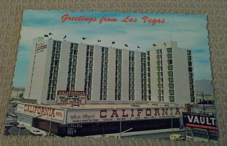 Greetings From Las Vegas Postcard California Hotel Downtown Las Vegas,  Nv