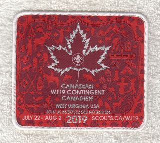 A9 94 24th World Scout Jamboree 2019 Canada Contingent Maple Leaf - Square
