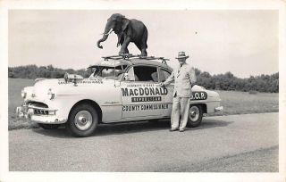 Mattapoisett Ma Macdonald Commissioner Republican Political Car Rppc Postcard