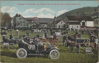 (n155) Vintage Color Postcard,  Rppc,  Farm Of John Cronk,  Grand Gorge,  York