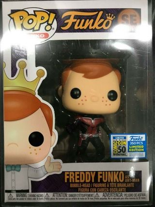 Sdcc 2019 Freaky Tiki Funko Fundays Exclusive Pop Freddy Funko As Ant - Man Le 350