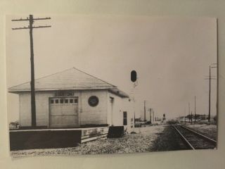 Stanton Texas T&p Rr Station Railroad Depot B&w Real Photo Postcard Rppc