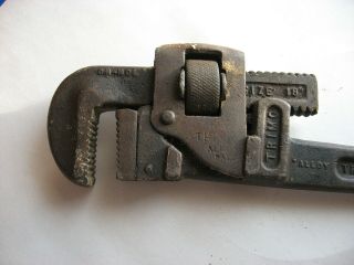 Vintage 18 " Trimo Pipe Wrench - Trimont Mfg.  Co Foxbury Mass.  Usa