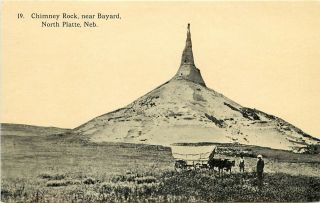Vintage Postcard Oregon Trail Expedition Ezra Meeker Chimney Rock No.  Platte Ne