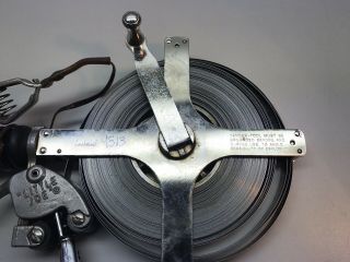 Vintage Lufkin USA Little Joe Oil Gauging Tape Measure brass plumb bob Gas Tool 8
