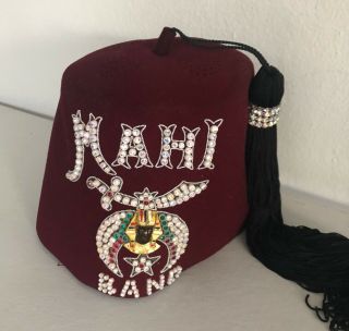 Vintage Masonic Lodge Mahi Jeweled Hat Band Craddock Uniforms Kansas City,  Mo
