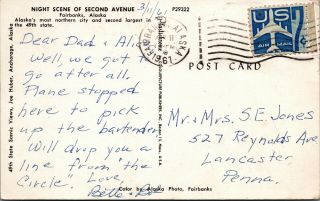 (M640) Vintage Color Postcard,  RPPC,  Fairbanks,  Alaska 2
