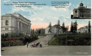 Seattle Today Yesterday University Washington 1910 Wa