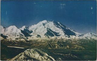 (m644) Vintage Color Postcard,  Rppc,  Mt Mckinley,  Alaska