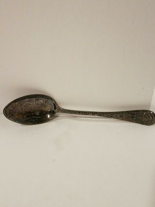 Htf 1892 / 1893 Chicago Worlds Fair Expo Souvenir Spoon W/ Electric Bldg