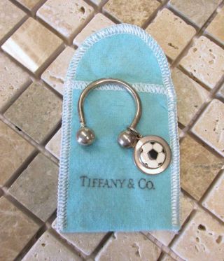 1993 Tiffany & Co.  Sterling Silver Soccer Ball Key Chain 12.  4grams 7 - I5254