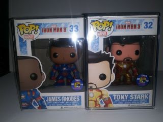 Funko Pop Marvel Iron Man 3 Tony Stark James Rhodes 2013 Sdcc Limited