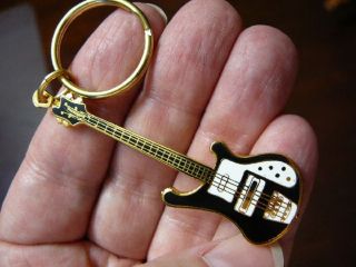 (m - 311 - D) Pick 1 Of 6 Colors Rickenbacker Bass Guitar Keychain 24k Goldplated