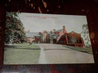 Lenox Ma - 1910 Postcard - Blantyre - Residence Of Robert W.  Patterson